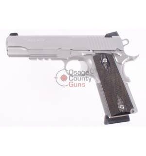Sig Sauer 1911 Stainless Railed - 5" .45 ACP w/ Night Sight