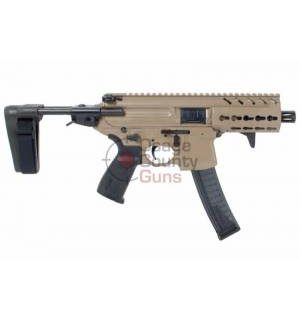 Sig Sauer MPX FDE Pistol w/ Telescoping Brace - 4.5" 9mm
