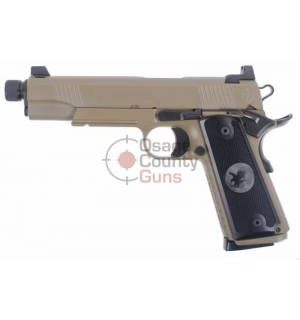 Nighthawk AAC Recon Rail 1911 5" .45 ACP - FDE w/ Crusade Cross & Shield