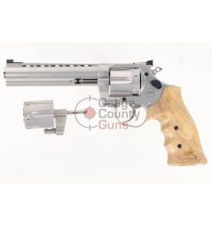 Nighthawk Korth Mongoose Silver - 6" .357 Mag w/ 9mm Cylinder