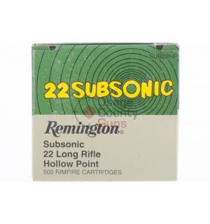 Remington .22LR 38gr Subsonic Ammunition - 500 RDS