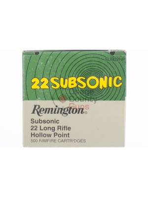 Remington .22LR 38gr Subsonic Ammunition - 500 RDS