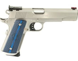 Colt Gold Cup Trophy Stainless .45 ACP 5" Barrel 8-Rounds G10 Checkered Blue Grip with Scallop