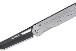 Gerber Ayako Front Flipper Knife Black TiNi Tanto Plain Blade