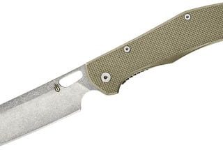 Gerber FlatIron Cleaver Folding Knife 3.8" Stonewashed Plain Blade