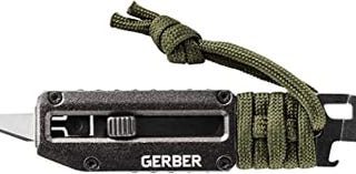 Gerber Gear Prybrid X Pocket Knife with Utility Blade and Prybar Green