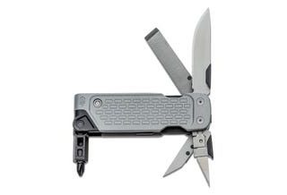 Gerber Lockdown Drive Multi-Function Folding Knife 2.5" Plain Blade Silver Aluminum Handle