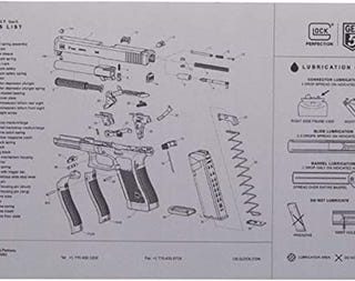 Glock Perfection OEM Gen 5 Exploded Diagram Bench Mat Gray