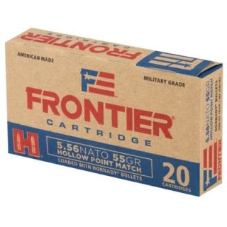 Hornady Rifle Brass 5.56 Ammo 55 Gr. 20-Rounds Hollow Point Match