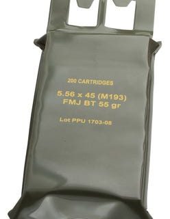 PPU M193 Mil-Spec Battle Pack Brass 5.56 Nato 200-Rounds 55 Grain FMJ Boat Tail