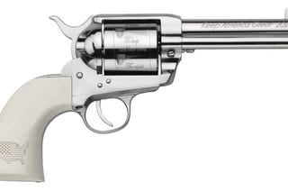 Pietta 1873 Trump Revolver .45 Colt 4.75" Barrel Nickel Plated / Ivory Grips 6-Rounds
