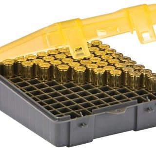 Plano Ammo Case Gray/Amber .357 Mag / .38 SPL Holds 100-Rounds