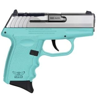 SCCY CPX-3 Turquoise/Stainless 380 ACP 3.1" Barrel 10 Rounds Optics Ready