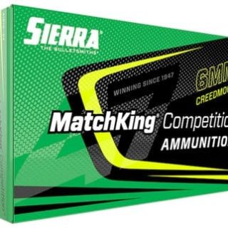 Sierra MatchKing Competition Ammunition 6mm Creedmoor 107-Grain 20-Rounds HPBT