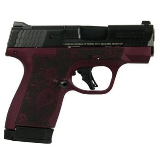 Smith and Wesson M&P Shield Plus Black Cherry 9mm 3.1" Barrel 13-Rounds Paisley Engraving