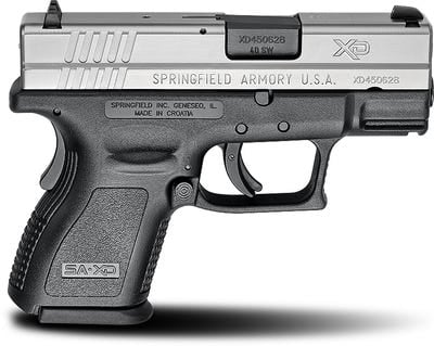 Springfield XD40 Sub-Compact Black/Stainless .40 S&W 3" Barrel 9-Rounds