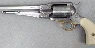 Taylors and Co 1858 Remington Conversion Nickel .45 Colt 8" Barrel 6-Rounds