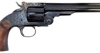 Taylors and Co Top Break Schofield .45 Colt 7" Barrel 6-Rounds Engraved