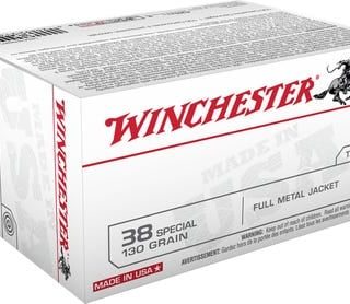 Winchester USA Brass .38 SPL 130-Grain 100-Rounds FMJ