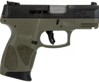 Taurus G2C Pistol Black/OD Green 9mm 3.25" Barrel 12-Rounds Includes 2 Magazines