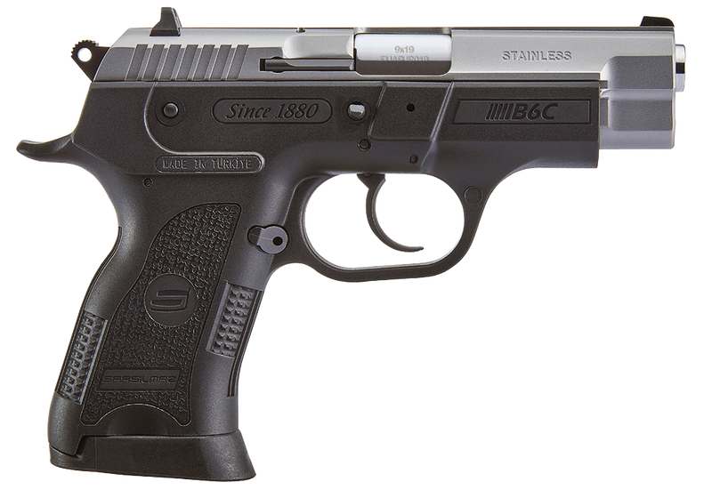 SAR USA B6C Compact Pistol Stainless 9mm 3.80" Barrel 13-Rounds 3-Dot Contrast Sights