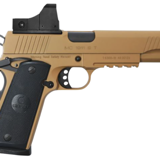 EAA Corp MC1911s Dark Earth .45 ACP 5" Barrel 8-Rounds Red Dot