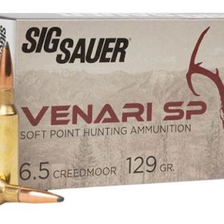 Sig Sauer Venari SP Ammunition 6.5 Creedmoor 20-Rounds 129 Grain Jacketed Soft Point