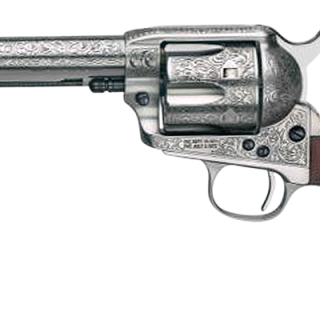 Taylors and Co 1873 Cattleman Steel .45 LC 5.5" Barrel 6-Rounds Floral Engraved