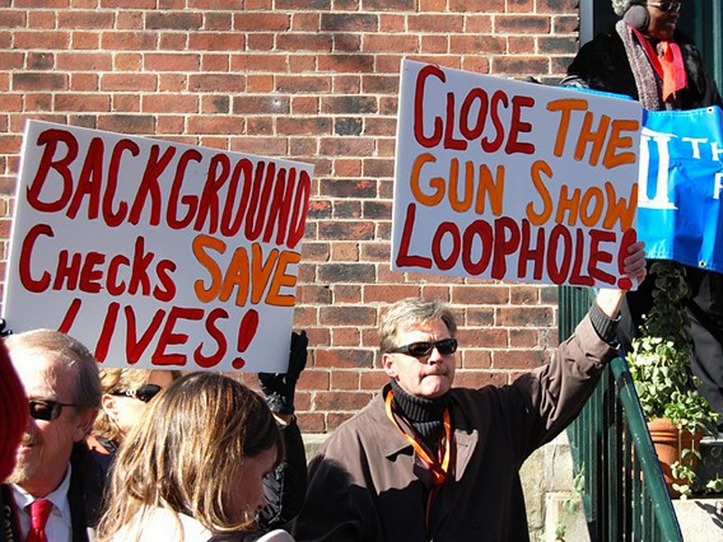 Anti-gun protester