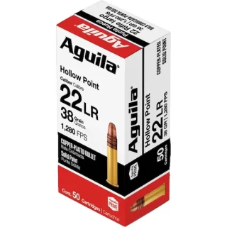 Authentic Aguila Super Extra High Velocity 22LR Ammo 38 Grain Plated Hollow Point for sale