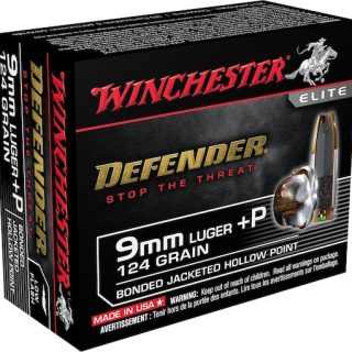 Winchester Defender 9mm Luger +P Ammo 124 Grain Winchester PDX1 Bonded Jacketed Hollow Point 200 rounds - Best Price for sale