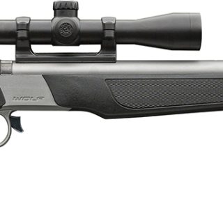 CVA PR2117SSCP Wolf w/Optic 50 Cal 24″ Stainless Steel Barrel & Drilled & Tapped Stainless Steel Receiver, Fixed Black Synthetic Stock, KonusShot 3-9x32mm