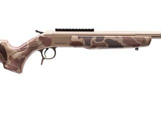 CVA CR4434DC Cascade Takedown 223 Rem 1rd 20″ Flat Dark Earth Cerakote Stainless Steel Threaded Barrel & Receiver w/Picatinny Rail, Duck Camo Synthetic Stock