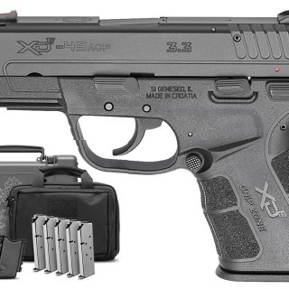 Springfield XD-E 45 ACP DA/SA Instant Gear Up Package with 5 Mags and Range Bag
